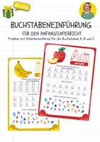 Vorschau - Arbeitsblätter - Buchstaben nachspuren für den Anfangsunterricht FREEBIE - Deckblatt