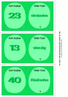 Vorschau - Spiele - Zahlen, Ich habe Wer hat Wortschatz Spiel - Deckblatt