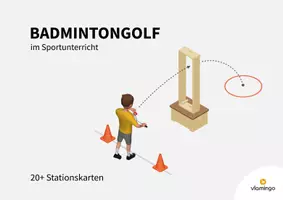 Vorschau - Stationenlernen - Badmintongolf: 25+ Stationskarten für den Sportunterricht - Seite 1