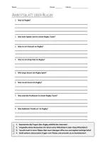 Vorschau - Arbeitsblätter - AB mit Fragen zum Thema "Rugby" + Lösungsblatt + Infografik - Deckblatt