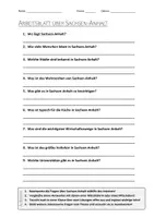 Vorschau - Arbeitsblätter - AB mit Fragen zum Thema "Sachsen-Anhalt" + Lösungsblatt + Infografik - Deckblatt
