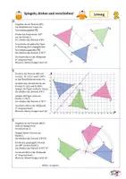 Vorschau - Arbeitsblätter - AB spiegeln, drehen und verschieben, Lösungen - Seite 3