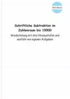 Vorschau - Arbeitsblätter - Schriftliche Subtraktion - Wiederholung - Deckblatt