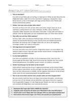 Vorschau - Arbeitsblätter - AB mit Fragen zum Thema "Safari" + Lösungsblatt - Seite 1