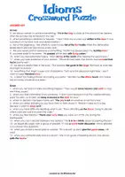 Vista previa - Hojas de trabajo - Idioms Crossword Puzzles Bundle - página 1