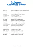 Vista previa - Hojas de trabajo - Idioms Crossword Puzzles Bundle - página 2
