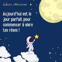 Aperçu - Affichage - Pensée Positive - Mantra du jour - Réaliser tes rêves - Page de couverture