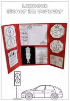 Vorschau - Arbeitsblätter - Lapbook Verkehrserziehung - Sicher im Verkehr & auf dem Schulweg - Seite 1