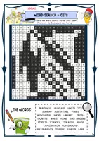 Vorschau - Arbeitsblätter - Zwei Suchsel Englisch city / places in town (Klasse 4 / 5 / 6 / 7) Quiz Spiel - Seite 3