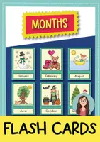 Vista previa - Tarjetas / Manipulativos - Months: flash cards // Tarjetas con imágenes (inglés) - Portada