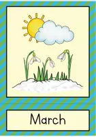 Vista previa - Tarjetas / Manipulativos - Months: flash cards // Tarjetas con imágenes (inglés) - página 3