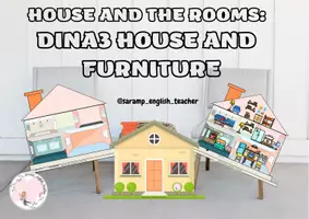 Vista previa - Tarjetas / Manipulativos - HOUSE SIZE A3+ FURNITURE - página 1