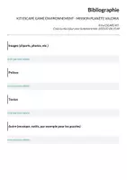 Aperçu - Préparation de séance / Séance complète - KIT À IMPRIMER ESCAPE GAME ENVIRONNEMENT - MISSION VALORIA - Page 1