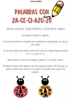 Vista previa - Manualidades / Dibujos para colorear - PALABRAS CON ZA, CE, CI, ZO, ZU - página 1