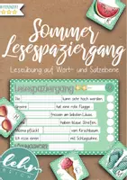 Vorschau - Arbeitsblätter - Lesespaziergang Sommer - Deckblatt