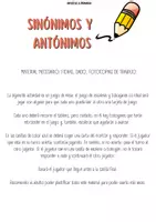 Vista previa - Juegos / Gamificación - JUEGO DE MESA SINÓNIMOS Y ANTÓNIMOS - página 1