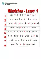 Vorschau - Unterrichtsreihen - Würstchen-Lesen Lesegenauigkeit - Seite 2