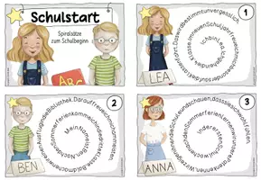 Vorschau - Aufgabenkarten - Spiralsätze | Schulstart | Abschreibkartei - Seite 2