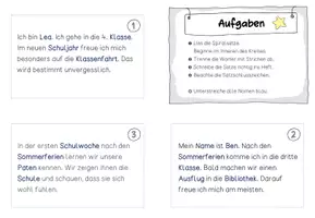 Vorschau - Aufgabenkarten - Spiralsätze | Schulstart | Abschreibkartei - Seite 3