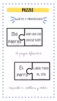 Vista previa - Juegos / Gamificación - PUZZLE CON SUJETOS Y PREDICADOS - Portada