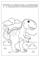 Vorschau - Arbeitsblätter - Ausmalbilder Dinosaurier - Seite 1