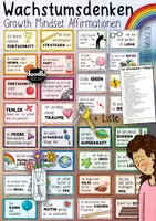 Vorschau - Präsentationen/Tafelbilder - 30 🌈 Affirmationen / Mutmacher - Wachstumsdenken / Growth Mindset - Seite 1