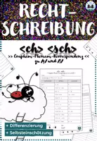 Vorschau - Arbeitsblätter - Rechtschreibung - ch, sch | /ç/ /ʃ/ - Deckblatt