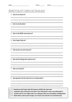 Vorschau - Arbeitsblätter - AB mit Fragen zum Thema "Samurai" + Lösungsblatt + Infografik - Deckblatt