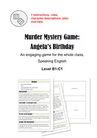 Aperçu - Jeux - Murder Mystery Game Angela's Birthday - Solve the Crime - Speaking - B1-C1 - Page de couverture