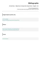 Aperçu - Feuilles d'exercices - Animal Quiz - Adjectives, Comparative Superlative - English - A2 - Page 1