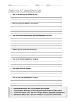 Vorschau - Arbeitsblätter - AB mit Fragen zum Thema "Sarajevo" + Lösungsblatt - Deckblatt
