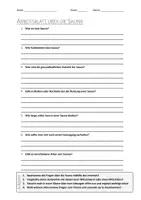 Vorschau - Arbeitsblätter - AB mit Fragen zum Thema "Sauna" + Lösungsblatt - Deckblatt