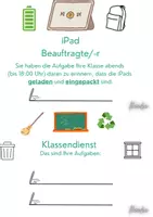 Vorschau - Bildkarten - Dienste im Klassenraum (Wächteraufgaben) - Deckblatt