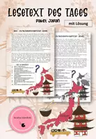 Vorschau - Arbeitsblätter - DEUTSCH - Lesetext des Tages - Paket Japan "Tokio" - Deckblatt