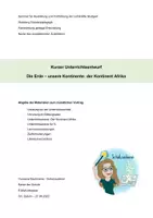 Vorschau - Stundenentwürfe - Sachunterricht - Kontinente Afrika - Unterrichtsentwurf - Seite 1