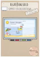 Vorschau - Präsentationen/Tafelbilder - Begrüßungsbild: Feriencountdown Sommer (digitale Tafel) - Deckblatt