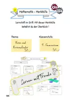 Vorschau - Merkblätter - Lernlandkarte Kreis und Kreiszylinder - Deckblatt