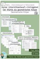 Vorschau - Stundenentwürfe - Mathe - Geometrie - Unterrichtsentwurf - Deckblatt