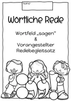 Vorschau - Unterrichtsreihen - Wörtliche Rede üben – Arbeitsheft & Wortfeld „sagen“ (Deutsch Klasse 3/4) - Seite 1
