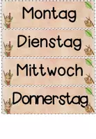 Vorschau - Präsentationen/Tafelbilder - Wochentage Grundschule | Klassentier Faultier / Faultierklasse - Seite 3