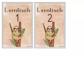 Vorschau - Bildkarten - Stationsschilder Grundschule | Klassentier Faultier / Faultierklasse - Seite 3