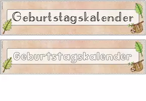 Vorschau - Poster - Geburtstagskalender Grundschule | Klassentier Faultier / Faultierklasse - Seite 3