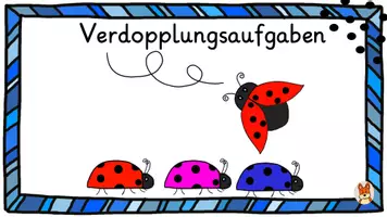 Vorschau - Arbeitsblätter - Verdoppeln - Tafelbilder + Arbeitsblätter Marienkäfer - Seite 1
