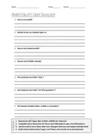 Vorschau - Arbeitsblätter - AB mit Fragen zum Thema "Schilder" + Lösungsblatt - Deckblatt