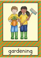 Vista previa - Refuerzo / NEE / Materiales de apoyo - Gardening: flash cards // Tarjetas con imágenes (inglés) - página 1
