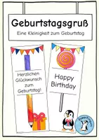Vorschau - Mal- und Bastelvorlagen - Geburtstagsgruß - Geschenkidee - Deckblatt
