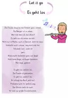 Vorschau - Text - Lied zur Einschulung: "Let it go" --> "Es geht los" - Seite 1