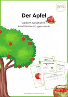 Vorschau - Arbeitsblätter - Mein Apfel - Apfelverkostung, Arbeitsblätter, Legematerial - Deckblatt