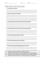 Vorschau - Arbeitsblätter - AB mit Fragen zum Thema "Schlesien" + Lösungsblatt + Mindmap + Infografik - Deckblatt