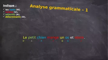 Aperçu - Présentation / Support pour le tableau - Extrait gratuit - Rituel CE – Analyse de phrase - Page 1